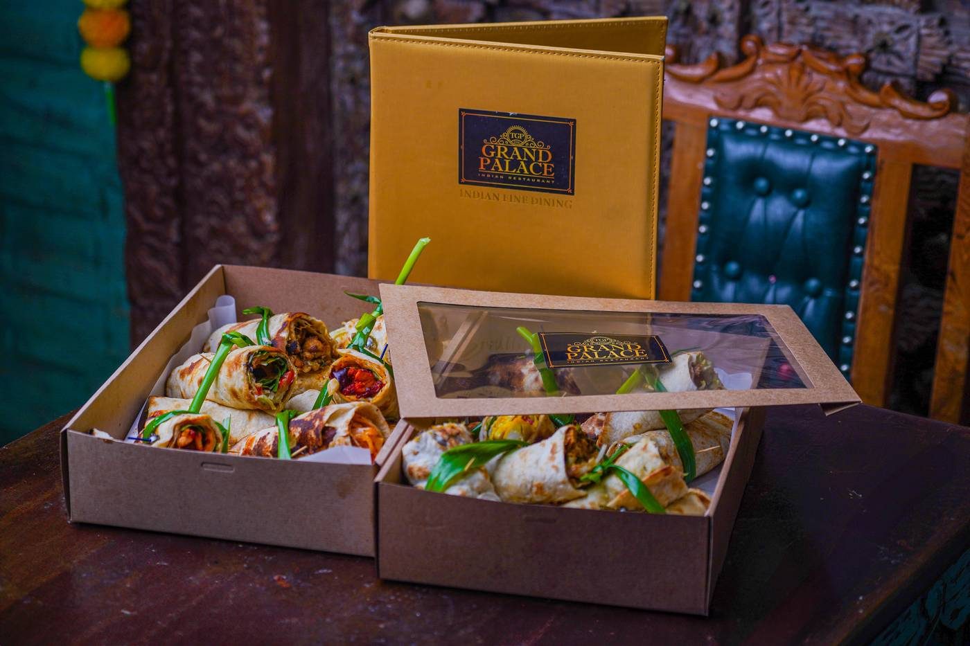 Grand Palace branded platter boxes